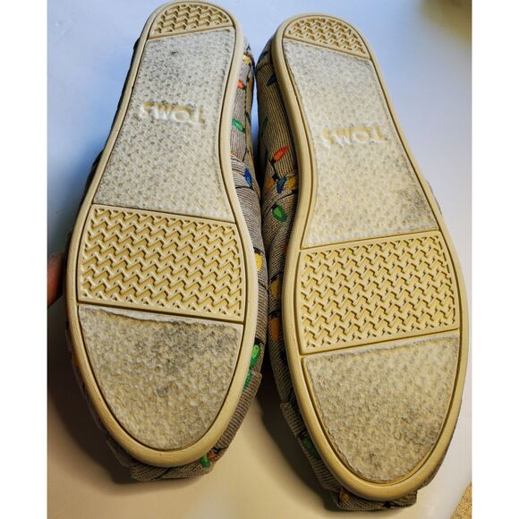 Tom's Glo In The Dark Christmas Light Shoes Women's Size 6.5 - Picture 3 of 4